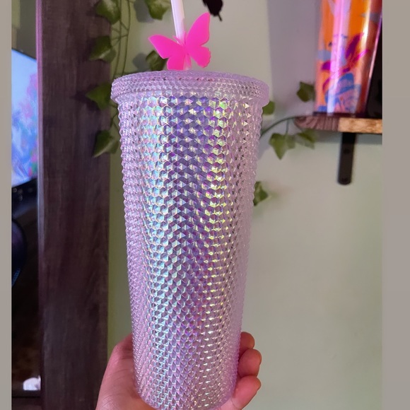 26oz Studded Holographic Tumbler/Studded Cup | Blank Acrylic. with Lid and Straw - Picture 1 of 2